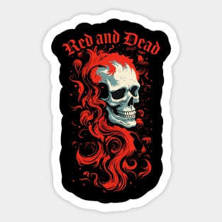 Red and Dead Sticker